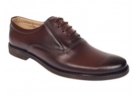 Pantofi Derby bărbați maro din piele naturală, casual-eleganți – P37M